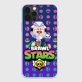 Чехол для iPhone 12 Pro Max с принтом Brawl Stars Byron , Силикон |  | Тематика изображения на принте: 2020 | 2021 | brawl | byron | edgar | leon | new | snow | stars | winter | year | байрон | бравл | браво | год | зима | леон | лион | новые | новый | персонаж | персонажи | снег | страс | эдгар