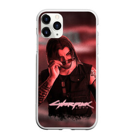 Чехол для iPhone 11 Pro Max матовый с принтом Johnny Silverhand Cyberpunk , Силикон |  | ceberpunk | johnny | silverhand | андроид | джонни | киану | киберпанк | киборг | ривз | сильверхенд