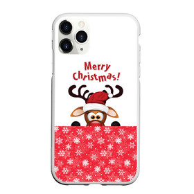 Чехол для iPhone 11 Pro Max матовый с принтом Merry Christmas , Силикон |  | christmas | merry christmas | santa claus | дед мороз | ёлка | новогодние олени | новый год | оленёнок бэмби | оленёнок рудольф | орнамент | с новым годом | санта клаус | свитер с оленями | снегурочка | снежинки | узоры