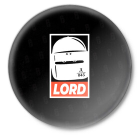 Значок с принтом Lord Tachanka ,  металл | круглая форма, металлическая застежка в виде булавки | lord | r6s | rainbow six siege | tachanka | лорд | мем | тачанка