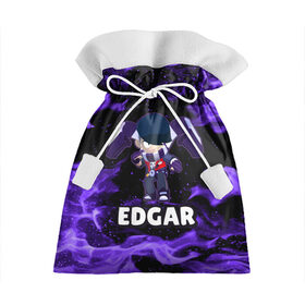 Подарочный 3D мешок с принтом BRAWL STARS EDGAR , 100% полиэстер | Размер: 29*39 см | Тематика изображения на принте: 8 bit | 8 бит | brawl | brawl stars | crow | edgar | leon | stars | бравл | бравл старс | браво старс | едгар | игра | компьютерная | леон | огонь | онлайн | старс | эдгар