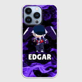 Чехол для iPhone 13 Pro с принтом BRAWL STARS EDGAR ,  |  | 8 bit | 8 бит | brawl | brawl stars | crow | edgar | leon | stars | бравл | бравл старс | браво старс | едгар | игра | компьютерная | леон | огонь | онлайн | старс | эдгар