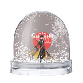 Снежный шар с принтом Genshin Impact - Zhongli , Пластик | Изображение внутри шара печатается на глянцевой фотобумаге с двух сторон | anime | game | genshin impact | rpg | zhongli | аниме | геншин импакт | игра | персонаж | рпг | чжун ли