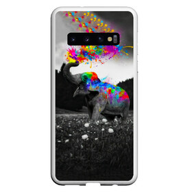 Чехол для Samsung Galaxy S10 с принтом Слон , Силикон | Область печати: задняя сторона чехла, без боковых панелей | 2021 | бабочка | бренд | брызги красок | животное | зверь | кот | котик | краска | красота | лев | лиса | мем | модно | новогодняя | одуванчик | природа | рождество | с новым годом | сказка | слон | слоник