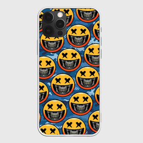 Чехол для iPhone 12 Pro Max с принтом Just Smile , Силикон |  | Тематика изображения на принте: камуфляж | кости | криповый | мертвый | смайл | страшный | улыбка | хипстер | череп