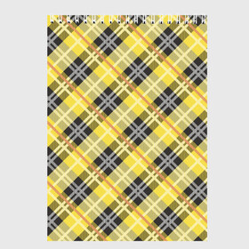 Скетчбук с принтом Ultimate Tartan , 100% бумага
 | 48 листов, плотность листов — 100 г/м2, плотность картонной обложки — 250 г/м2. Листы скреплены сверху удобной пружинной спиралью | Тематика изображения на принте: 2021 | pantone | клетка | орнамент | тартан | узор | цвет года | шотландка