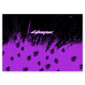 Поздравительная открытка с принтом Cyberpunk neon. , 100% бумага | плотность бумаги 280 г/м2, матовая, на обратной стороне линовка и место для марки
 | cd project red | cyberpunk 2077 | keanu reeves | samurai | киану ривз | киберпанк 2077 | самураи