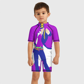 Детский купальный костюм 3D с принтом JoJo , Полиэстер 85%, Спандекс 15% | застежка на молнии на спине | jojo log | jojo no kimyou na bouken | jojos bizarre adventure | невероятное приключение джоджо