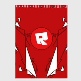 Скетчбук с принтом Roblox Роблокс , 100% бумага
 | 48 листов, плотность листов — 100 г/м2, плотность картонной обложки — 250 г/м2. Листы скреплены сверху удобной пружинной спиралью | game | roblox | детский | знак | игра | красный | логотип | роблокс