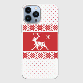 Чехол для iPhone 13 Pro Max с принтом Северный Олень ,  |  | christmas | merry christmas | santa claus | дед мороз | ёлка | новогодние олени | новый год | оленёнок бэмби | оленёнок рудольф | орнамент | с новым годом | санта клаус | свитер с оленями | снегурочка | снежинки | узоры