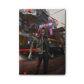 Обложка для автодокументов с принтом Cyberpunk 2077 , натуральная кожа |  размер 19,9*13 см; внутри 4 больших “конверта” для документов и один маленький отдел — туда идеально встанут права | Тематика изображения на принте: 2077 | action | cyberpunk | cyberpunk 2077 | rpg | игра | киберпанк | найт сити | рпг