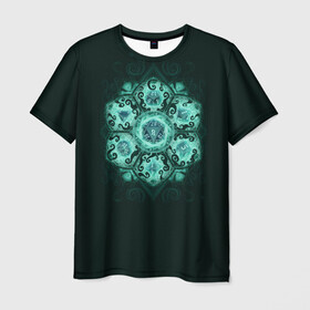 Мужская футболка 3D с принтом DnD Dices - Lovecraft , 100% полиэфир | прямой крой, круглый вырез горловины, длина до линии бедер | dices | dnd | dungeons dragons | lovecraft | днд | игра | кубик | лавкрафт