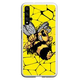 Чехол для Honor 20 с принтом Дикая пчела , Силикон | Область печати: задняя сторона чехла, без боковых панелей | дикая пчела | жало | мед | насекомые | опасность | соты | текстура | шершень