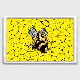 Магнит 45*70 с принтом Дикая пчела , Пластик | Размер: 78*52 мм; Размер печати: 70*45 | дикая пчела | жало | мед | насекомые | опасность | соты | текстура | шершень