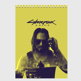 Скетчбук с принтом Cyberpunk 2077 , 100% бумага
 | 48 листов, плотность листов — 100 г/м2, плотность картонной обложки — 250 г/м2. Листы скреплены сверху удобной пружинной спиралью | 2077 | action | cyberpunk | cyberpunk 2077 | rpg | игра | киану ривз | киберпанк | найт сити | рпг