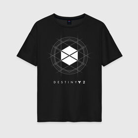 Женская футболка хлопок Oversize с принтом DESTINY, TITAN , 100% хлопок | свободный крой, круглый ворот, спущенный рукав, длина до линии бедер
 | beyond light | destiny | destiny 2 | titan | дестини | игры | титан