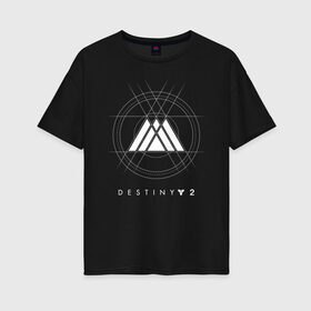 Женская футболка хлопок Oversize с принтом DESTINY, WARLOCK , 100% хлопок | свободный крой, круглый ворот, спущенный рукав, длина до линии бедер
 | beyond light | destiny | destiny 2 | warlock | дестини | игры | колдун