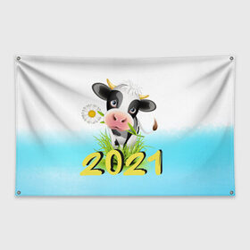 Флаг-баннер с принтом Новый Год 2021 , 100% полиэстер | размер 67 х 109 см, плотность ткани — 95 г/м2; по краям флага есть четыре люверса для крепления | 