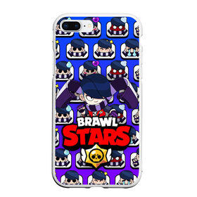 Чехол для iPhone 7Plus/8 Plus матовый с принтом BRAWL STARS EDGAR , Силикон | Область печати: задняя сторона чехла, без боковых панелей | 8 bit | brawl stars | crow | crow phoenix. | leon | leon shark | бравл старс | браво старс | ворон | игра бравл | леон | леон шарк | оборотень