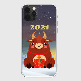 Чехол для iPhone 12 Pro Max с принтом Бык с подарками 2021 , Силикон |  | 2021 | 7 января | bull | newyear | santa | бык | быки | бычок | год быка | дед мороз | корова | новогодние каникулы | новогодние праздники | новый 2021 | новый год | новый год 2021 | рождество | сани | санта | санта клаус