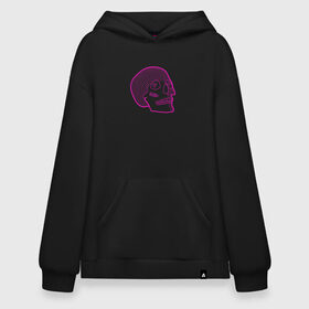 Худи SuperOversize хлопок с принтом Loving Skull , 70% хлопок, 30% полиэстер, мягкий начес внутри | карман-кенгуру, эластичная резинка на манжетах и по нижней кромке, двухслойный капюшон
 | 14 february | 14 февраля | bullet with text | day of love | love | valentines day | день влюбленных | день святого валентина | любовь | пуля с надписью | череп