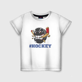 Детская футболка 3D с принтом Хоккей , 100% гипоаллергенный полиэфир | прямой крой, круглый вырез горловины, длина до линии бедер, чуть спущенное плечо, ткань немного тянется | зима | зомби | игра | клюшка | коньки | лёд | спортсмен | хоккеист | хоккей | шайба