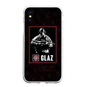 Чехол для iPhone XS Max матовый с принтом Glaz , Силикон | Область печати: задняя сторона чехла, без боковых панелей | glaz | r6s | rainbow six siege | глаз | оперативник | персонаж | снайпер