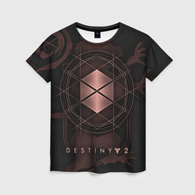 Женская футболка 3D с принтом DESTINY, TITAN , 100% полиэфир ( синтетическое хлопкоподобное полотно) | прямой крой, круглый вырез горловины, длина до линии бедер | beyond light | destiny | destiny 2 | titan | дестини | игры | титан