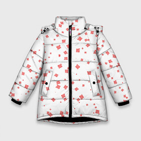 Зимняя куртка для девочек 3D с принтом 100 процентов (эмоджи) , ткань верха — 100% полиэстер; подклад — 100% полиэстер, утеплитель — 100% полиэстер. | длина ниже бедра, удлиненная спинка, воротник стойка и отстегивающийся капюшон. Есть боковые карманы с листочкой на кнопках, утяжки по низу изделия и внутренний карман на молнии. 

Предусмотрены светоотражающий принт на спинке, радужный светоотражающий элемент на пуллере молнии и на резинке для утяжки. | Тематика изображения на принте: 100 процентов | смайл | узор | эмоджи | эмодзи
