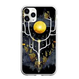Чехол для iPhone 11 Pro матовый с принтом графит и золото дерево жизни , Силикон |  | абстрактный | весна | ветви | дерево  свет | жизнь | звёзды | золотото | ночь | процветание | растения | расцвет | рост | символ | солнце | стилизация | стиль | треугольник | этно