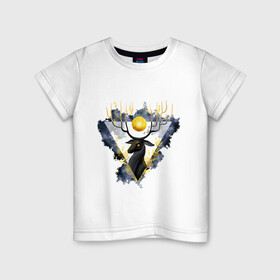 Детская футболка хлопок с принтом графит и золото: олень , 100% хлопок | круглый вырез горловины, полуприлегающий силуэт, длина до линии бедер | дерево | дух | клякса | олень | рисунок | солнце | стилизация | треугольник | чёрный