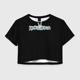 Женская футболка Crop-top 3D с принтом Макс Климчук DREAMTEAM HOUSE , 100% полиэстер | круглая горловина, длина футболки до линии талии, рукава с отворотами | 