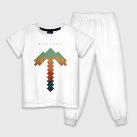 Детская пижама хлопок с принтом Minecraft , 100% хлопок |  брюки и футболка прямого кроя, без карманов, на брюках мягкая резинка на поясе и по низу штанин
 | 