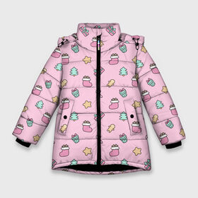 Зимняя куртка для девочек 3D с принтом Новойгодний Розовый Паттерн , ткань верха — 100% полиэстер; подклад — 100% полиэстер, утеплитель — 100% полиэстер. | длина ниже бедра, удлиненная спинка, воротник стойка и отстегивающийся капюшон. Есть боковые карманы с листочкой на кнопках, утяжки по низу изделия и внутренний карман на молнии. 

Предусмотрены светоотражающий принт на спинке, радужный светоотражающий элемент на пуллере молнии и на резинке для утяжки. | 2020 | 2021 | 2022 | 2023 | 2024 | 2025 | merry christmas | new year | вязание | вязаный | год | дед | елка | елки | лес | мороз | нг | новый | новый год | олени | олень | оленями | рождество | свитер | снегурочка