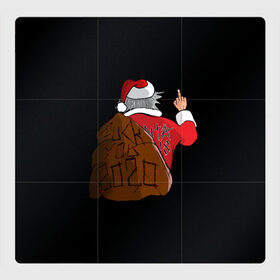 Магнитный плакат 3Х3 с принтом Santa claus , Полимерный материал с магнитным слоем | 9 деталей размером 9*9 см | 2020 | 2021 | claus | happy new year | new ear | santa | santa claus | snow | winter | year | год | новый | новый год