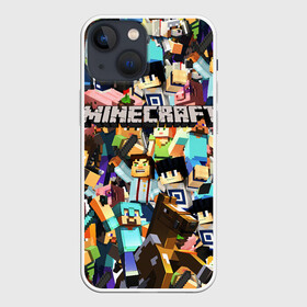 Чехол для iPhone 13 mini с принтом MINECRAFT ,  |  | minecraft | аид | алмазы | игра майнкрафт | компот | компот. | майнкрафт | нуб | скин