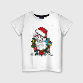 Детская футболка хлопок с принтом ЛабриСанта , 100% хлопок | круглый вырез горловины, полуприлегающий силуэт, длина до линии бедер | new year | арт | графика | дед мороз | зима | новый год | рождество | санта