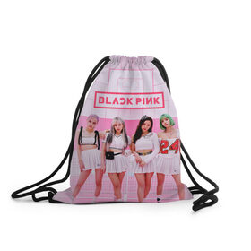 Рюкзак-мешок 3D с принтом BLACKPINK , 100% полиэстер | плотность ткани — 200 г/м2, размер — 35 х 45 см; лямки — толстые шнурки, застежка на шнуровке, без карманов и подкладки | black pink | blackpink | k pop | блэкпинк | дженни | джису | к поп | лиса | розэ