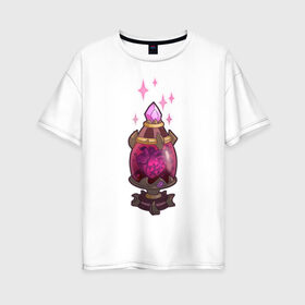 Женская футболка хлопок Oversize с принтом TRDGARPG, Worthy Heart hunter, концепт арт, грааль, сердце, сосуд , 100% хлопок | свободный крой, круглый ворот, спущенный рукав, длина до линии бедер
 | 