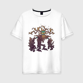 Женская футболка хлопок Oversize с принтом TRDGARPG, Worthy Heart hunter, концепт арт, Дерево, персонаж , 100% хлопок | свободный крой, круглый ворот, спущенный рукав, длина до линии бедер
 | 