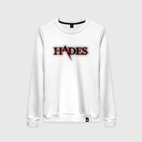 Женский свитшот хлопок с принтом Hades Logo (Z) , 100% хлопок | прямой крой, круглый вырез, на манжетах и по низу широкая трикотажная резинка  | 