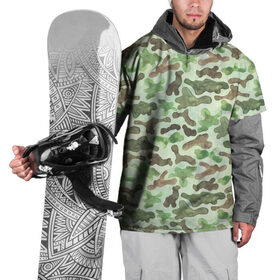 Накидка на куртку 3D с принтом Весенний камуфляж , 100% полиэстер |  | Тематика изображения на принте: 23 февраля | армия | военная | зелень | камуфляж | листья | маскировка | паттерн | солдат | текстуры