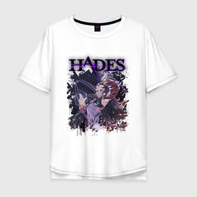 Мужская футболка хлопок Oversize с принтом Hades Nyx (Z) , 100% хлопок | свободный крой, круглый ворот, “спинка” длиннее передней части | aid | hades | nyx | roguelike | thanatos | zagreus | аид | гадес | загрей | никс | рогалик | танатос