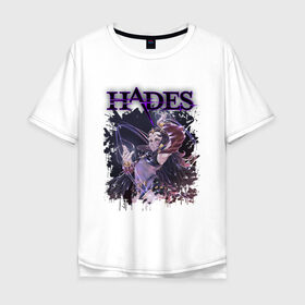 Мужская футболка хлопок Oversize с принтом Hades Nyx (Z) , 100% хлопок | свободный крой, круглый ворот, “спинка” длиннее передней части | Тематика изображения на принте: aid | hades | nyx | roguelike | thanatos | zagreus | аид | гадес | загрей | никс | рогалик | танатос