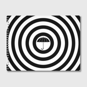 Альбом для рисования с принтом Узор Академия Амбрелла , 100% бумага
 | матовая бумага, плотность 200 мг. | академия | амбрелла | белый | зонт | полосы | узор | фильм | черный