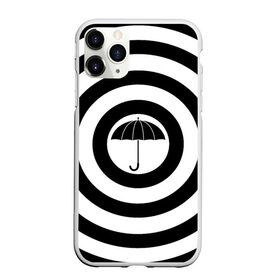 Чехол для iPhone 11 Pro матовый с принтом Узор Академия Амбрелла , Силикон |  | академия | амбрелла | белый | зонт | полосы | узор | фильм | черный