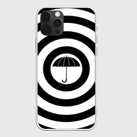 Чехол для iPhone 12 Pro Max с принтом Узор Академия Амбрелла , Силикон |  | академия | амбрелла | белый | зонт | полосы | узор | фильм | черный