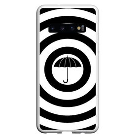 Чехол для Samsung Galaxy S10 с принтом Узор Академия Амбрелла , Силикон | Область печати: задняя сторона чехла, без боковых панелей | академия | амбрелла | белый | зонт | полосы | узор | фильм | черный