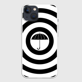 Чехол для iPhone 13 с принтом Узор Академия Амбрелла ,  |  | академия | амбрелла | белый | зонт | полосы | узор | фильм | черный