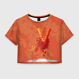 Женская футболка Crop-top 3D с принтом Valentinos Gang CP 2077 , 100% полиэстер | круглая горловина, длина футболки до линии талии, рукава с отворотами | city | cyberpunk | gang | night | valentinos | андроид | киберпанк | киборг | найт | робот | сити